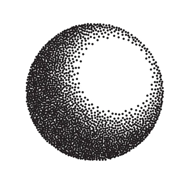 Retro Stipple Sphere Fundal Cerc Strălucitor — Vector de stoc