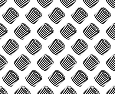 Optical illusion seamless pattern. Vector stripped seamless texture duotone.