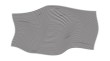 Optik illüzyon arka planda. Soyut üç boyutlu siyah beyaz illüzyonlar. Optik illüzyon vektörünün kavramsal tasarımı. EPS 10 Vektör illüstrasyonu