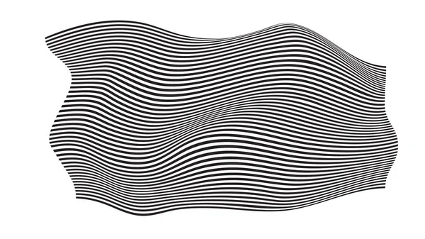 Optische Illusie Lijnen Achtergrond Abstract Zwart Wit Illusies Conceptueel Ontwerp — Stockvector