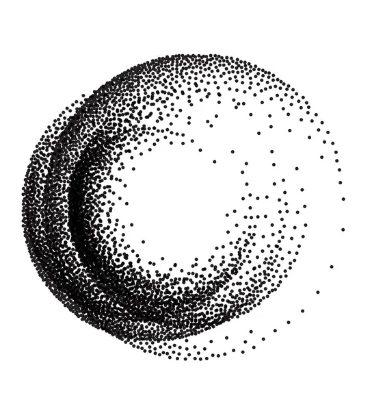 扭动的涡旋圈 半色调梯度 — 图库矢量图片