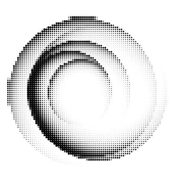 扭动的涡旋圈 半色调梯度 — 图库矢量图片