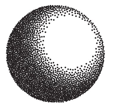 Benek küresi beyaz arkaplanda izole edildi