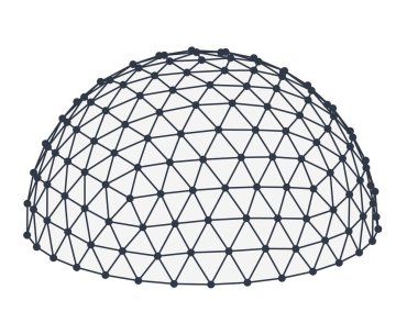 Kablo çerçeve küresi beyaz arkaplanda izole edildi.