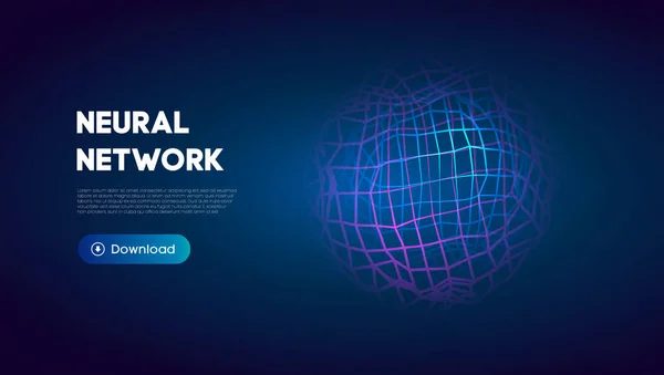 ニューラルネットワーク抽象技術科学の背景 人間の脳技術の概念設計クラウドネットワークベクトル図 — ストックベクタ