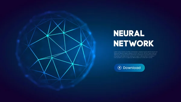 Neurális Hálózat Elvont Technológia Tudományos Háttér Emberi Agy Technológia Koncepció — Stock Vector