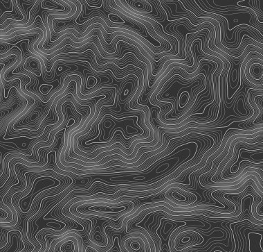 Gri, vektör topografisini belirler. Coğrafi dağ topoğrafyası vektör çizimi. Topografik doku. Arazi vektör alanı haritası. Yükseklik grafik uzunluk çizgileri.