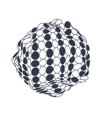 Geometrik Kabarcık Kümesi Soyut Desen