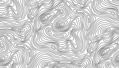 Kusursuz topografik harita dokusu. Çizgi topoğrafya haritası arkaplan, coğrafi ızgara.