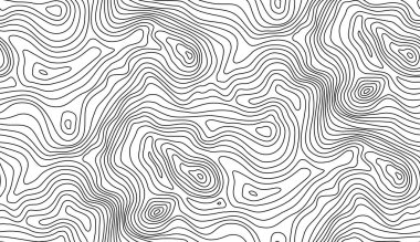 Kusursuz topografik harita dokusu. Çizgi topoğrafya haritası arkaplan, coğrafi ızgara.