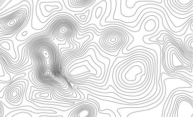 Karanlıkta kusursuz vektör topoğrafik harita arkaplanı beyazdır. Çizgi topoğrafi haritası kusursuz desen.