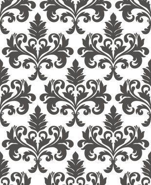 Vintage çiçek damask desenli