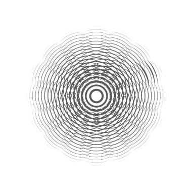 Dairesel geometrik tasarım katmanlı eşmerkezli desenler dışa doğru yayılıyor. Beyaz arka plana karşı hipnotik görsel etki modern ve temiz bir estetik yaratıyor..