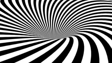 Detaylı bir spiral dizayn içeren koyu siyah ve beyaz bir göz yanılsaması. Eğri çizgiler ve geometrik simetri gerçeküstü, dinamik bir hareket ve derinlik hissi yaratır. Soyut tasarımlar için ideal