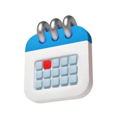 3d vektör takvim simgesi