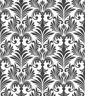 Damask deseni kusursuz vektör çizimi.