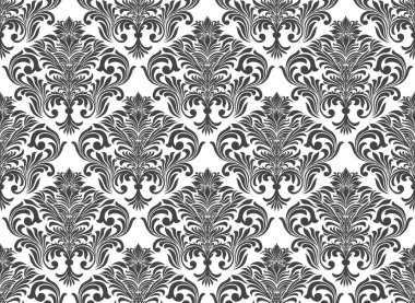 Damask deseni kusursuz vektör çizimi.