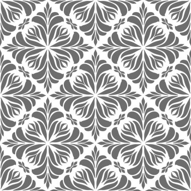 Damask desenli dikişsiz vektör duvar kağıdı. Barok tarzında kusursuz bir süs. Şam çiçeği desenli elementler.