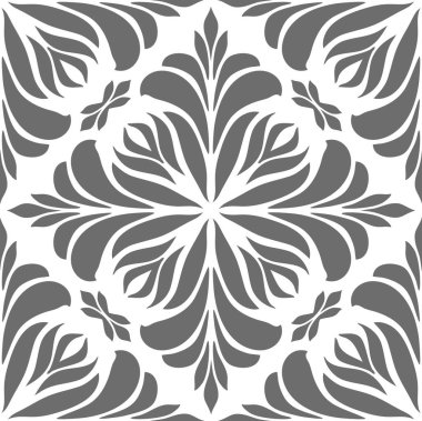 Damask desenli dikişsiz vektör duvar kağıdı. Barok tarzında kusursuz bir süs. Şam çiçeği desenli elementler.