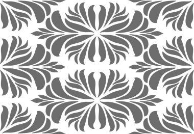 Damask desenli dikişsiz vektör duvar kağıdı. Barok tarzında kusursuz bir süs. Şam çiçeği desenli elementler.