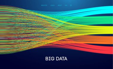 Veri sıralama teknolojisi geçmişi. Dijital konsept veri bilimi. Veri akışı geleceksel arkaplanı