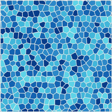 Deniz mavisi desenli Yunan mozaik döşemesi Roma antik süsü arka planında. İtalyan dairesel taş dalga sınır çizimi. Klasik Akdeniz radyal kaldırım dekoru.