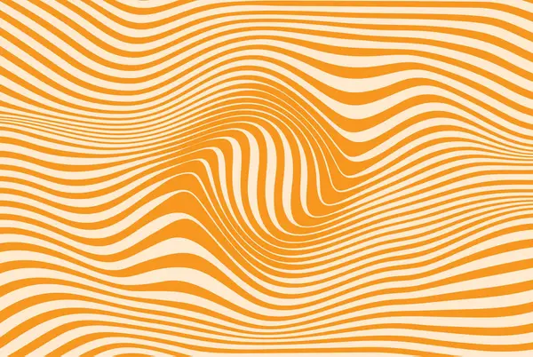 Turuncu ve bej tonlarında optik illüzyon etkisi olan soyut dalgalı çizgi deseni, akışkan hareket, dinamik eğriler ve modern geometrik tasarım içerir. Hipnotik tarzda canlı dijital sanat eserleri.