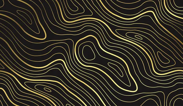 Soyut dağ dokusuyla altın çizgi topolojisi deseni. Lüks ambalaj veya vektör sanatı için modern topografik tasarım.