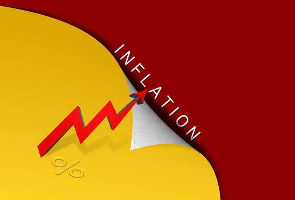 Concept Worrying Economic Deflation Caused Excessive Interest Rate Hikes — Stock Photo, Image