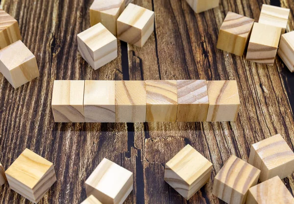 stock image blank wooden block cubes for your text. free space for business concept template and banner.