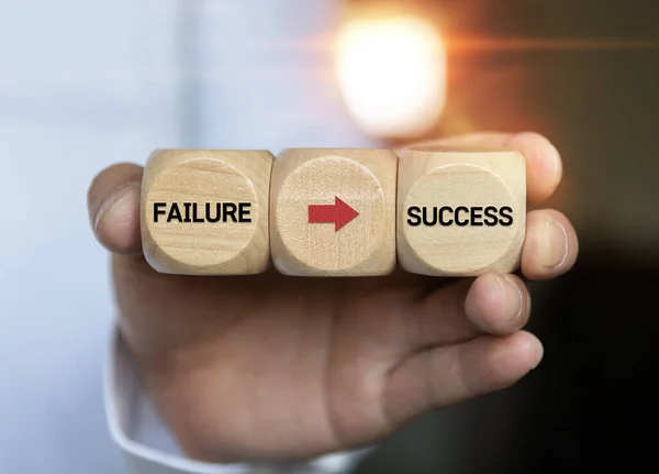Success Failure Alternative Options Reaching Success Many Failures Learning Mistakes — Stock Photo, Image