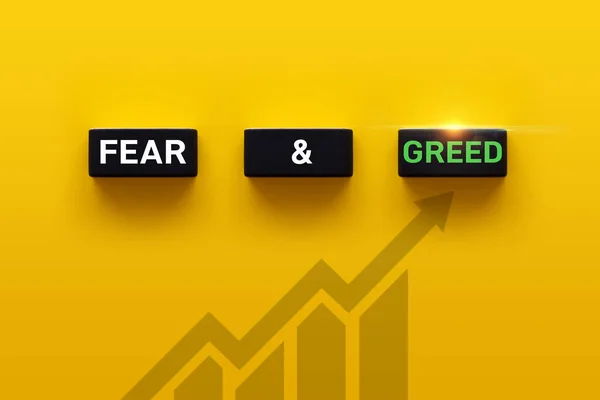 stock image Fear and greed index. a market psychology concept