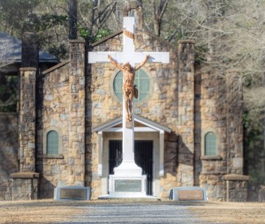 Ave Maria Grotto Cullman County Alabama 'daki Saint Bernard Abbey Mezarlığı 