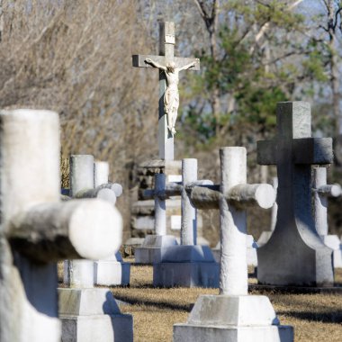 Ave Maria Grotto Cullman County Alabama 'daki Saint Bernard Abbey Mezarlığı 