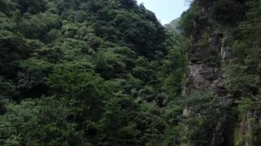 Taihuyuan, Hangzhou 'daki doğal manzaranın havadan görünüşü. Yüksek kalite 4k görüntü