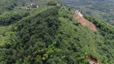 Çin 'in Hangzhou ilçesindeki kırsal bölge manzarası. Yüksek kalite 4k görüntü