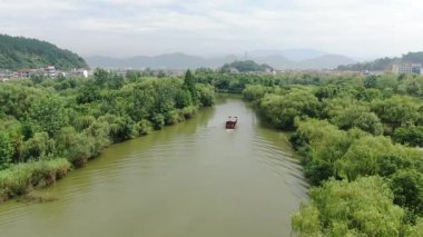 Xianghu Gölü Hangzhou Çin 'in doğal manzarası. Yüksek kalite 4k görüntü