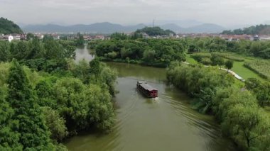 Xianghu Gölü Hangzhou Çin 'in doğal manzarası. Yüksek kalite 4k görüntü