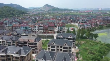 Hangzhou Çin 'in kırsal manzarası. Yüksek kalite 4k görüntü