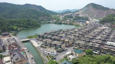 Hangzhou Çin 'in kırsal manzarası. Yüksek kalite 4k görüntü