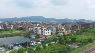 Hangzhou Çin 'in kırsal manzarası. Yüksek kalite 4k görüntü