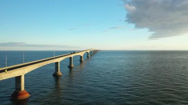 Aerial of Confederation Köprüsü, PEI, Kanada. Yüksek kalite fotoğraf