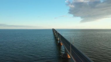 Aerial of Confederation Köprüsü, PEI, Kanada. Yüksek kalite fotoğraf