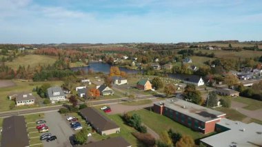 Sonbaharda Prens Edward Adası 'nın hava manzarası. Yüksek kalite 4k görüntü