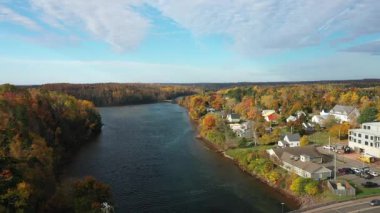 Sonbaharda Prens Edward Adası 'nın hava manzarası. Yüksek kalite 4k görüntü