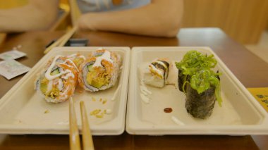 Çin restoranında kırmızı fasulyeli puding. Yüksek kalite fotoğraf
