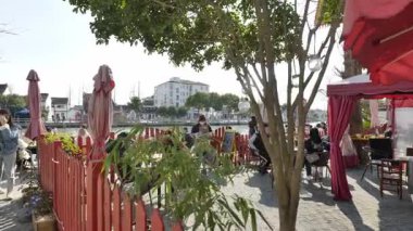 Şangay Zhujiajiao 'daki doğal ve kültürel manzaralar. Yüksek kalite 4k görüntü