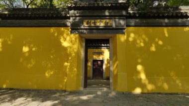 Natural and cultural scenery when walking in tianping mountain, suzhou, China. High quality 4k footage