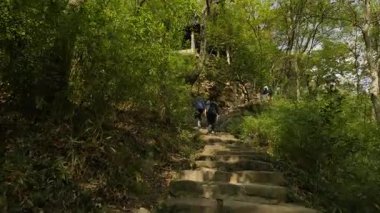 Natural and cultural scenery when walking in tianping mountain, suzhou, China. High quality 4k footage