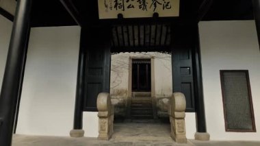 Natural and cultural scenery when walking in tianping mountain, suzhou, China. High quality 4k footage